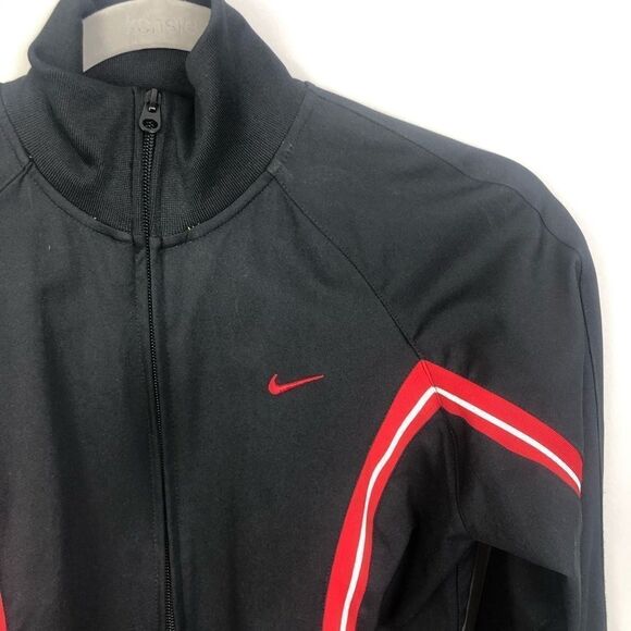 NIKE | Black & Red Full Zip Front Track Jacket XS - Picture 4 of 6